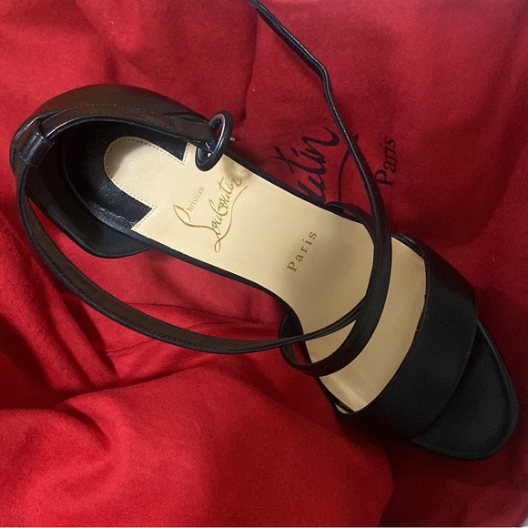 CHRISTIAN LOUBOUTIN Loubi Bee Alta 130 Black Sandals (EU 39.5) - Picture 6 of 9